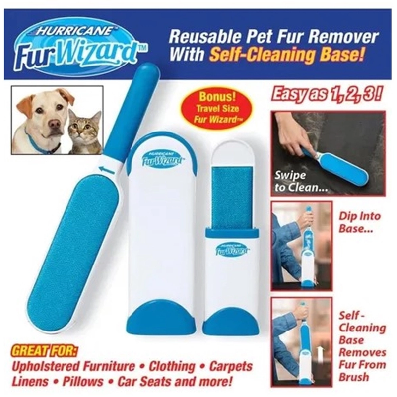 Kit Removedor de pêlos com 3 itens para cães e gatos | Fur Wizard Hurricane