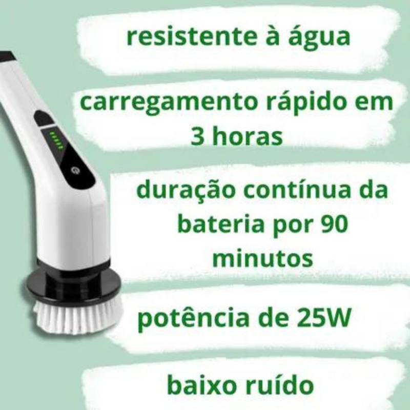 Escova de limpeza elétrica rotativa | Esfregão multiuso