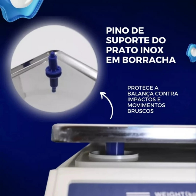 Balança eletrônica recarregável | 40kg Bivolt 110/220V digital