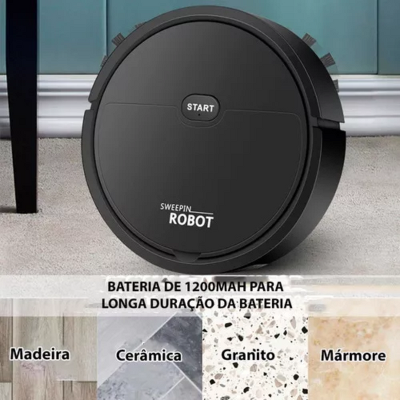 Robô aspirador recarregável 110V/220V | Sweepin robot  NO.K235 - Preto