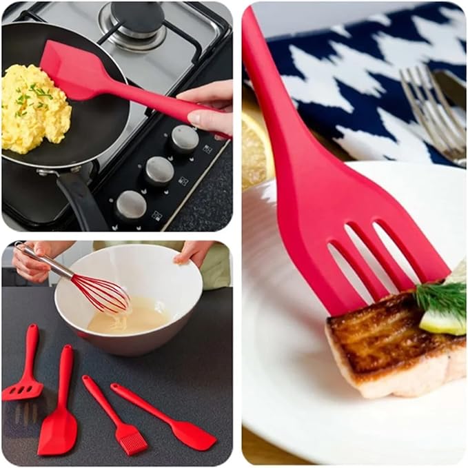 Kit utensílios de cozinha em silicone | Com 5 peças