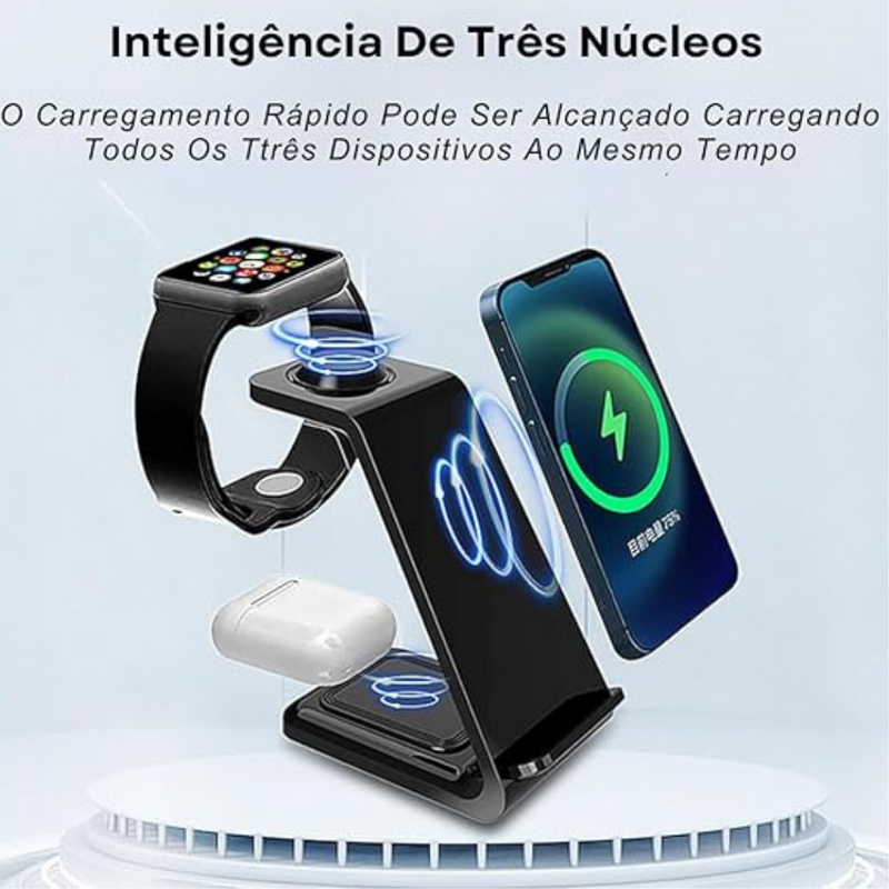 Carregador wireless por indução 3 em 1 | Onex