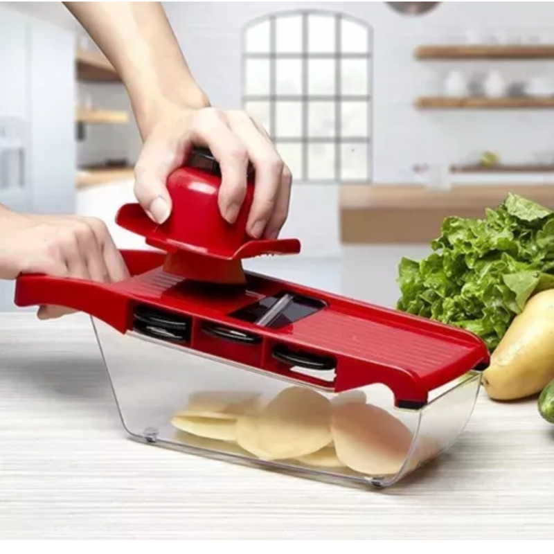 Mandoline slicer nicer 6 em 1 | Fatiador e cortador de legumes multifuncional em inox