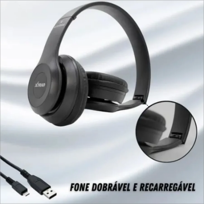 Fone de ouvido sem fio bluetooth Xtrad LC-815 | Headphone para celular