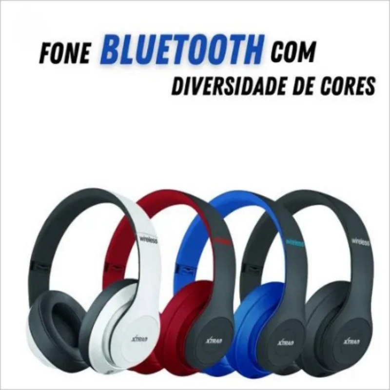 Fone de ouvido sem fio bluetooth Xtrad LC-815 | Headphone para celular