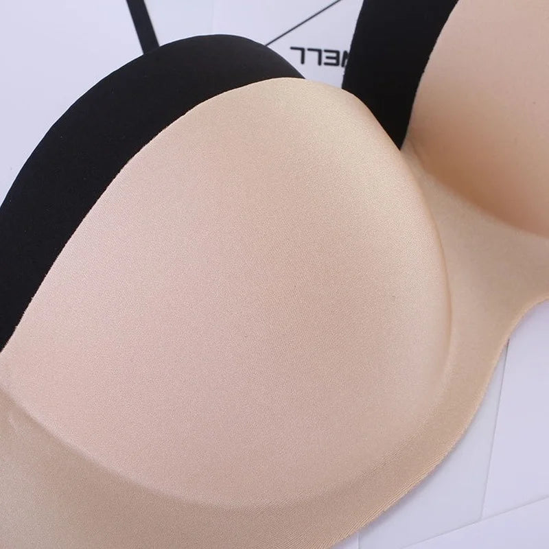 Sutiã feminino sem alças Tubo Push Up | Moldada Bralette sem costura