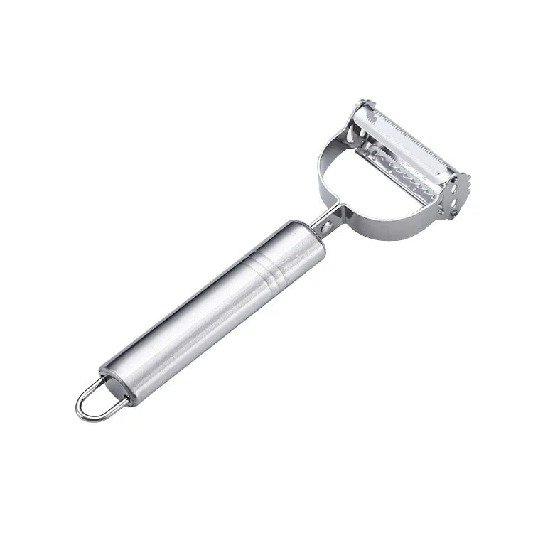 Descascador multifuncional 4 em 1 | Peeler de frutas e legumes em aço inox