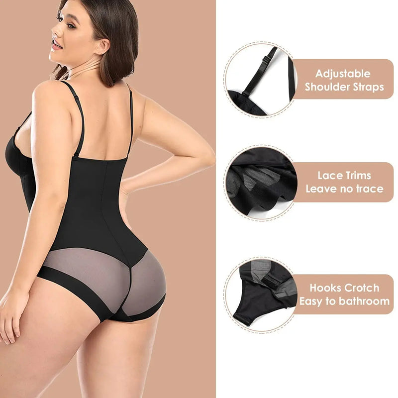 Body modelador feminino com sutiã | Corset redutor levantador de glúteos