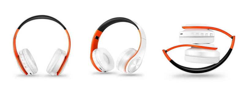 Fones de ouvido HiFi stereo bluetooth | Headphone com microfone e suporte para cartão SD