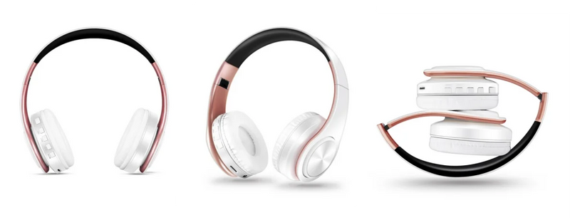 Fones de ouvido HiFi stereo bluetooth | Headphone com microfone e suporte para cartão SD