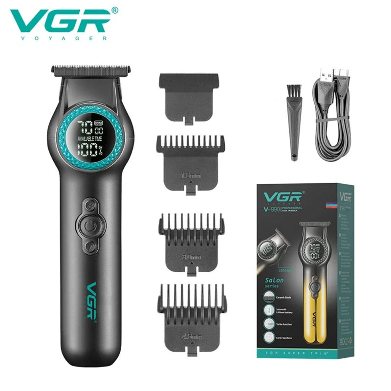 Máquina profissional de cortar cabelo VGR V-990 | Elétrica 8000 RPM sem fio