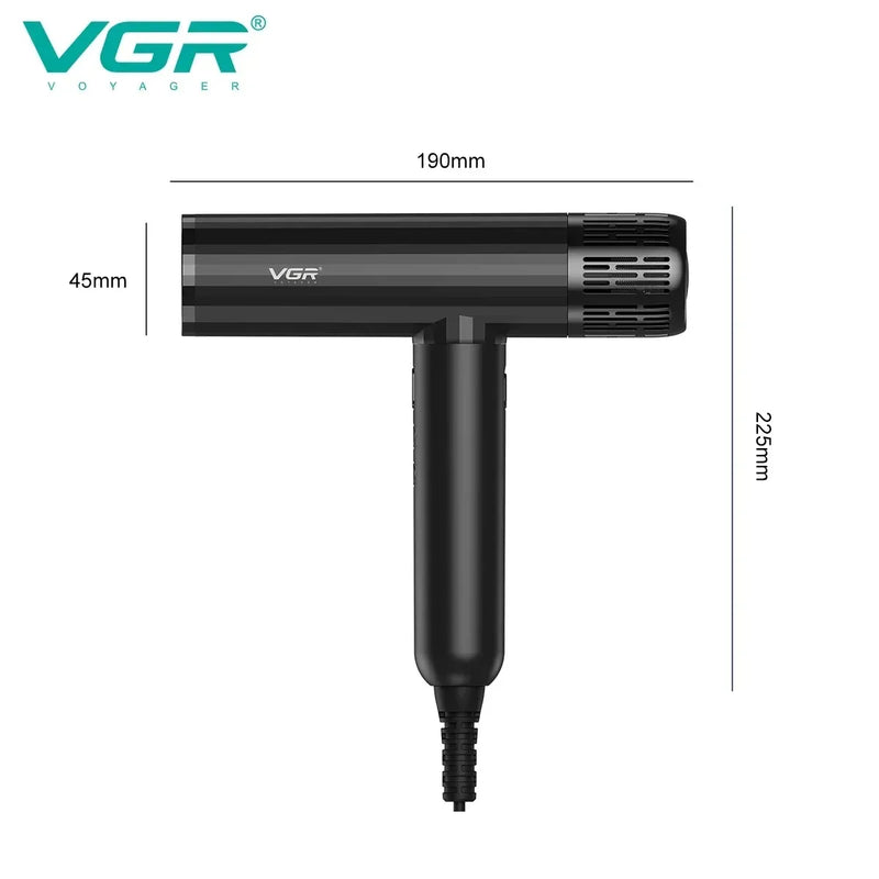 Secador de cabelo profissional VGR V-427 | Secagem ultra-rápida motor Brushless de 110000 RPM