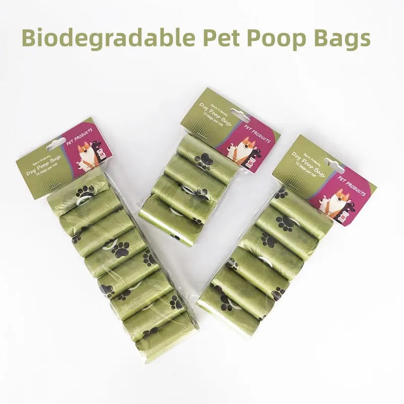 Saco de lixo biodegradável para pets com dispensador |  Perfumado e descartável