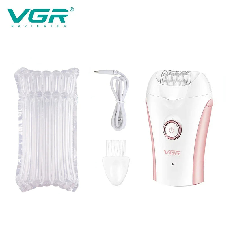 Depilador portátil elétrico recarregável profissional VGR V-705 | Para mulheres