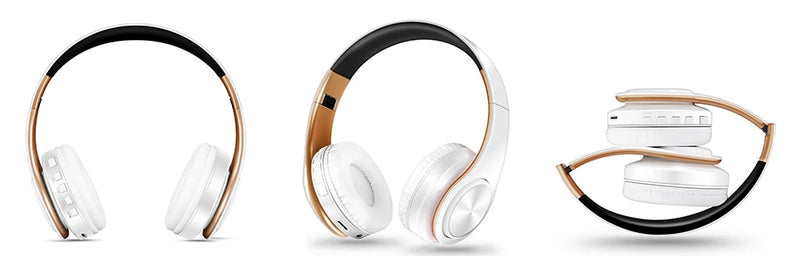 Fones de ouvido HiFi stereo bluetooth | Headphone com microfone e suporte para cartão SD