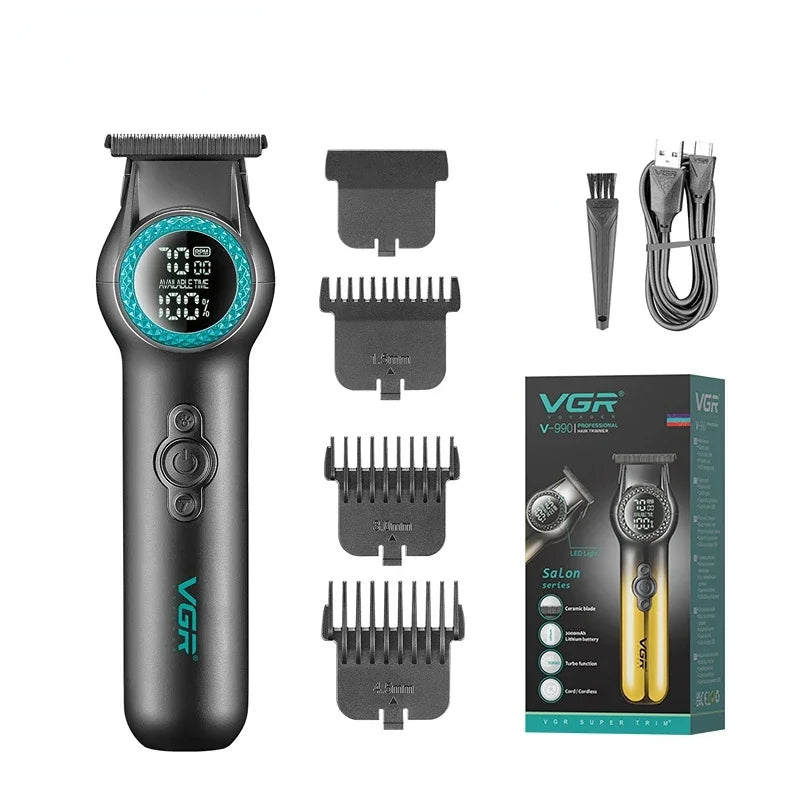 Máquina profissional de cortar cabelo VGR V-990 | Elétrica 8000 RPM sem fio