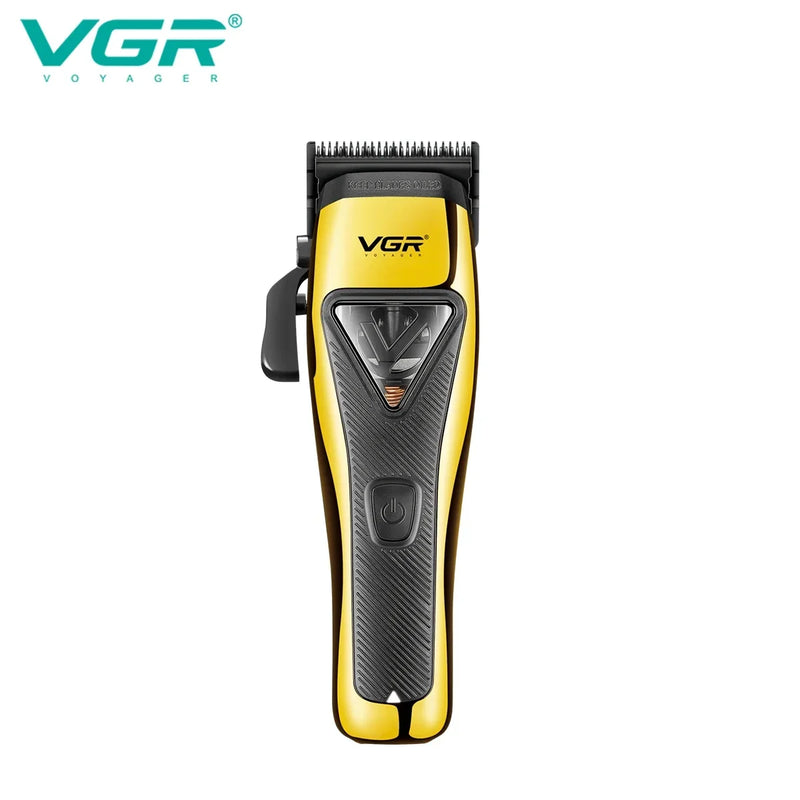 Máquina de cortar cabelo elétrica profissional VGR V-015 | Com motor vector 9000 RPM