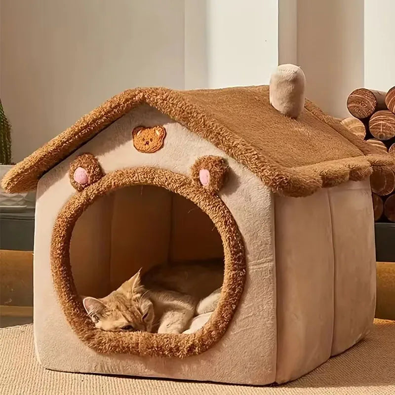 Casa dobrável para pets pequenos | Lavável e removível