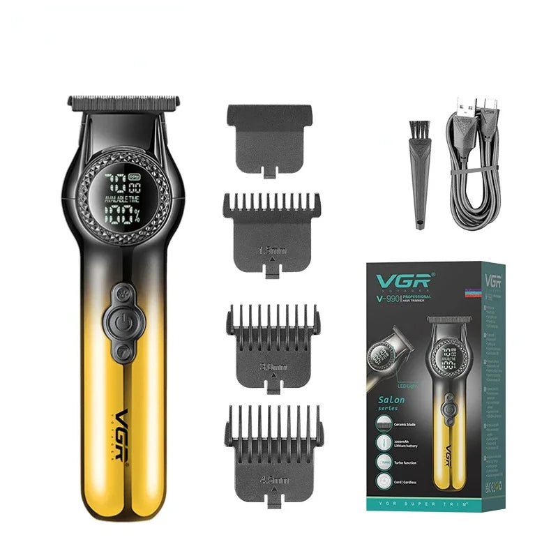 Máquina profissional de cortar cabelo VGR V-990 | Elétrica 8000 RPM sem fio