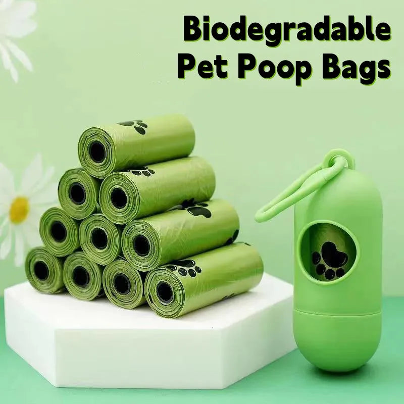 Saco de lixo biodegradável para pets com dispensador |  Perfumado e descartável