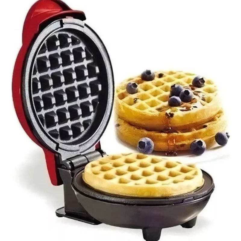 Mini máquina elétrica de fazer Waffles | 110V