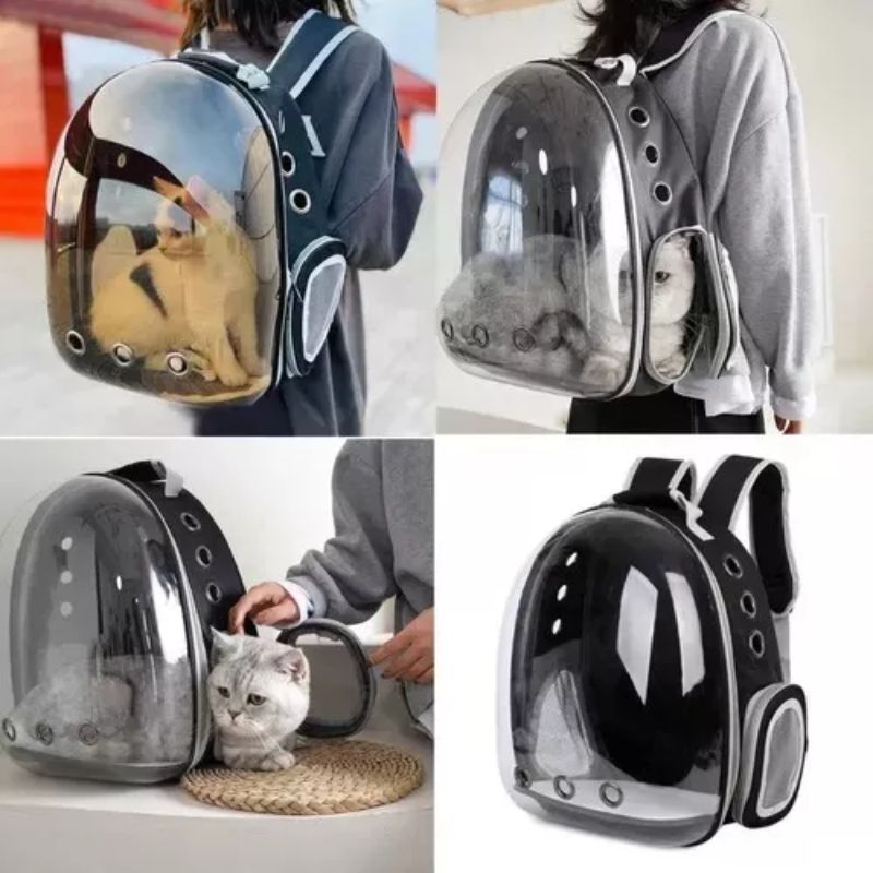 Mochila para transporte de PETS | Com visão panorâmica e respiradores