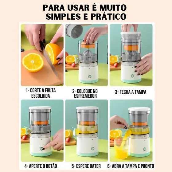 Espremedor de frutas mini | Elétrico, recarregável e portátil 110V/220V