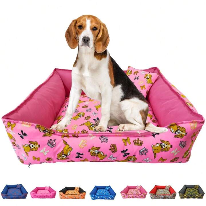 Cama pet quadrada estampada | Para cachorro e gato